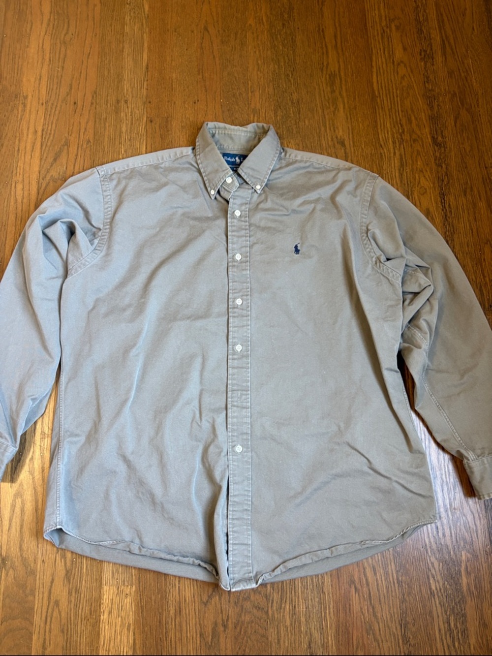 Ralph Lauren Light Gray Button-Down Shirt - Blake - size large